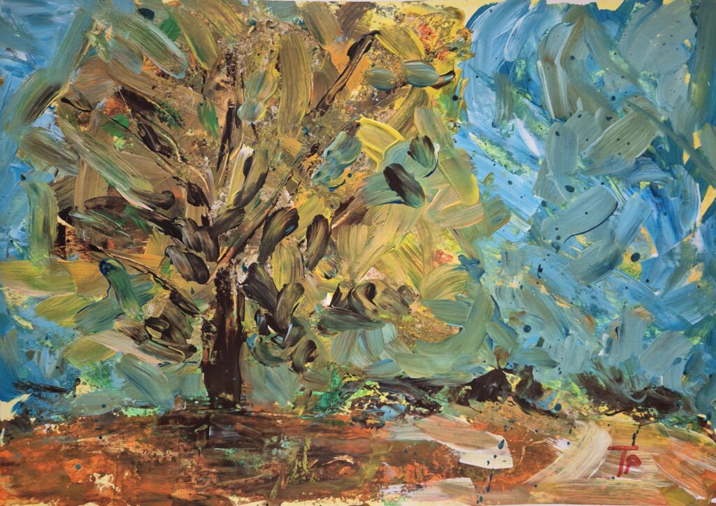 Drvo akril na papiru 30x40cm