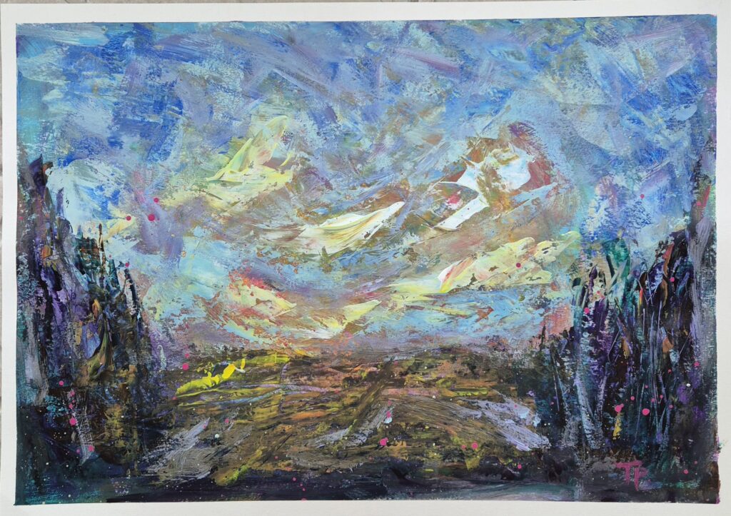 Zora akril na papiru 30x40cm
